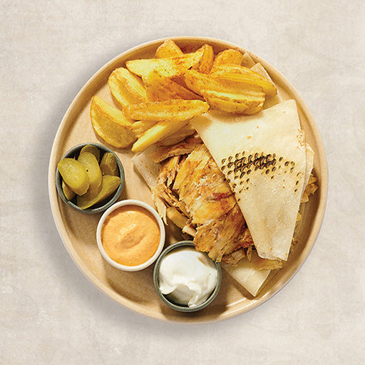 Chicken Shawarma Slices With Fries