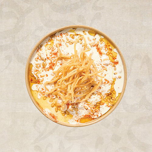 Fattet Hummus With Pine Nuts